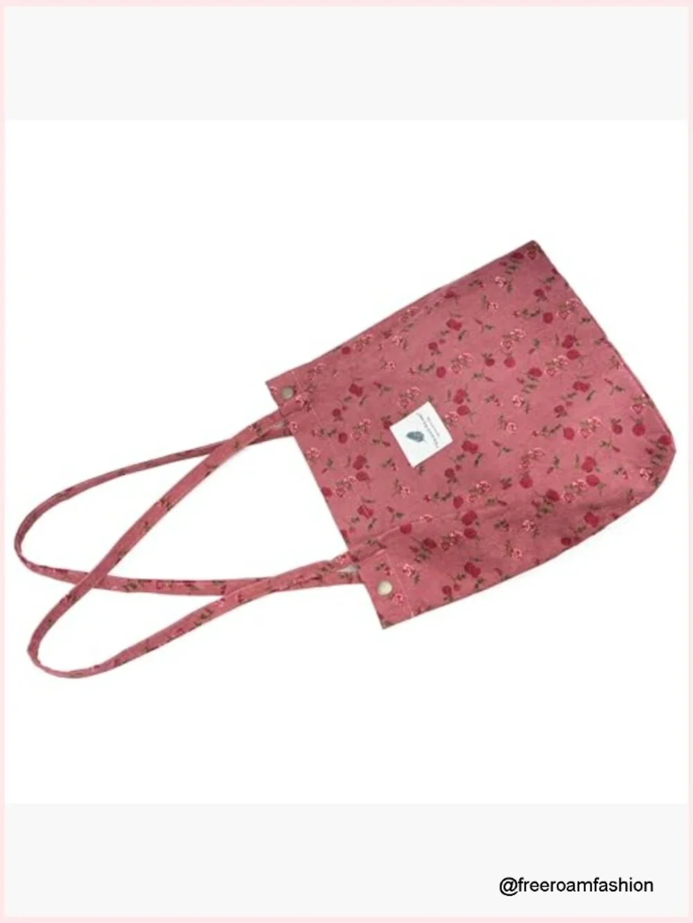 Corduroy Tote Bag Canvas Shoulder Handbag for Women Travel Shopping